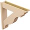 Ekena Millwork 8-in W x 36-in D x 36-in H Funston Trad Rough Cedar Woodgrain TimberThane Outlooker, Primed Tan OUTUR080X36X36FST04RCPR - alternate 2